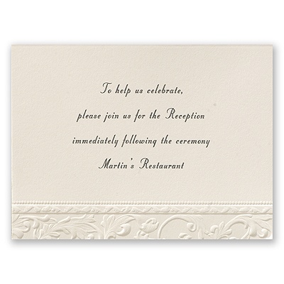 Vintage - Ecru - Reception Card