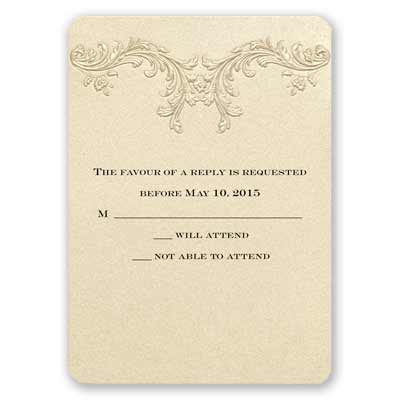 Golden Vintage - Response Card and Envelope
