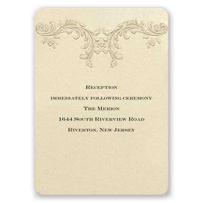 Golden Vintage - Reception Card