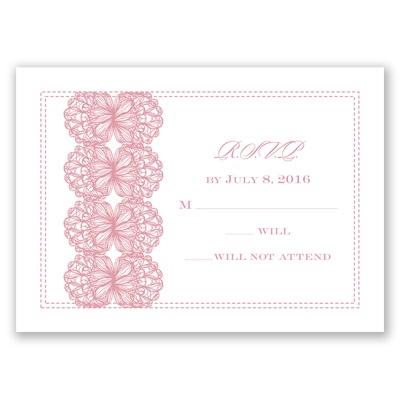 Lacy Accent - Response Card and Envelope