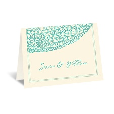 Lacy Accent - Ecru - Thank You Card