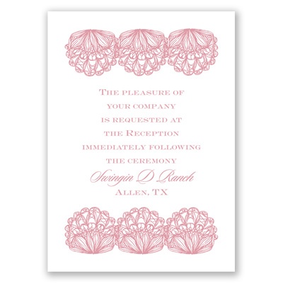 Lacy Accent - Reception Card