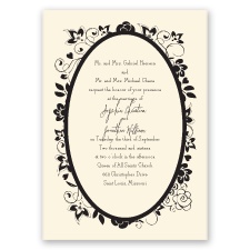 Charming Floral - Ecru - Invitation