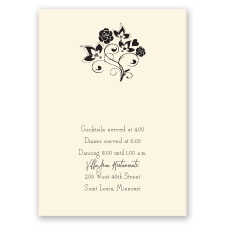 Charming Floral - Ecru - Reception Card