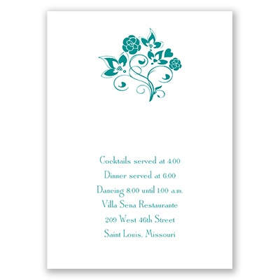 Charming Floral - Reception Card