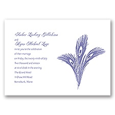 Peacock Plume - Invitation