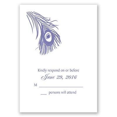 Peacock Plume - Response Card and Envelope