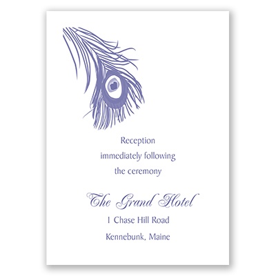 Peacock Plume - Reception Card