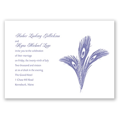 Peacock Plume - Invitation
