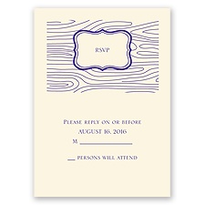 Wood Grain Placard - Ecru - Response Card