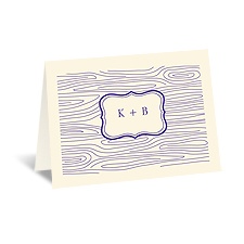 Wood Grain Placard - Ecru - Thank You Card