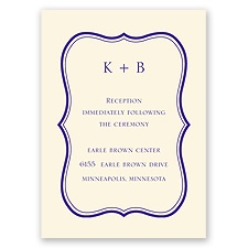 Wood Grain Placard - Ecru - Reception Card