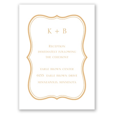 Wood Grain Placard - Reception Card