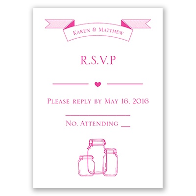 Vintage Jars - Response Card and Envelope