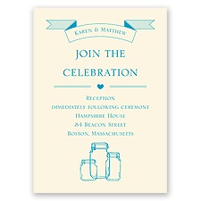 Vintage Jars - Ecru - Reception Card