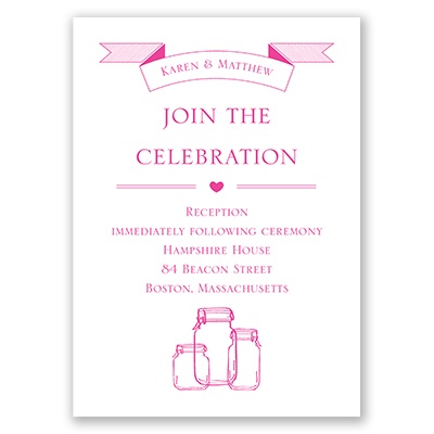 Vintage Jars - Reception Card