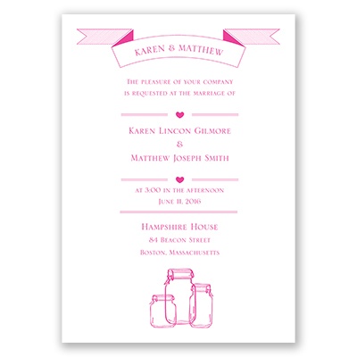 Vintage Jars - Invitation