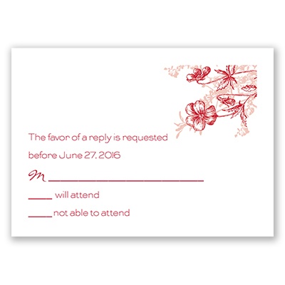 Rustic Wildflowers - Response Card and Envelope