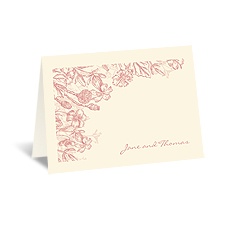 Rustic Wildflowers - Ecru - Thank You Card