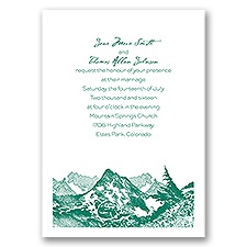 Watercolor Mountain - Invitation