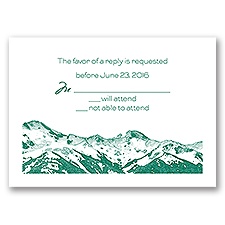 Watercolor Mountain - Response Card and Envelope