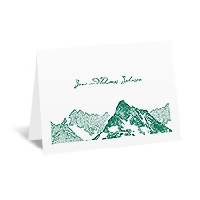 Watercolor Mountain - Note Card and Envelope