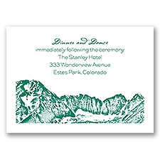 Watercolor Mountain - Reception Card
