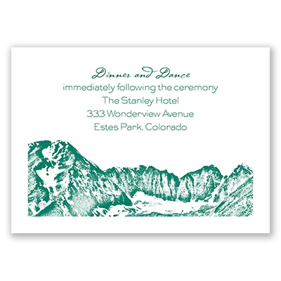 Watercolor Mountain - Reception Card