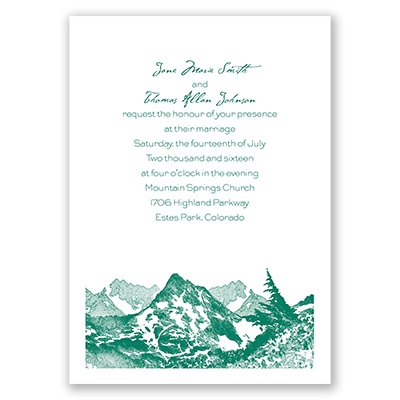 Watercolor Mountain - Invitation
