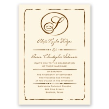 Initial Inspiration - Ecru - Invitation