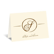 Initial Inspiration - Ecru - Thank You Card