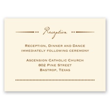 Initial Inspiration - Ecru - Reception Card