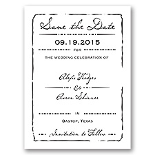 Initial Inspiration - Save the Date Card