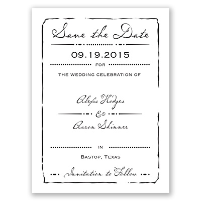 Initial Inspiration - Save the Date Card