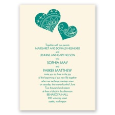 From the Heart - Ecru - Invitation