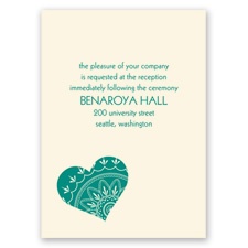 From the Heart - Ecru - Reception Card