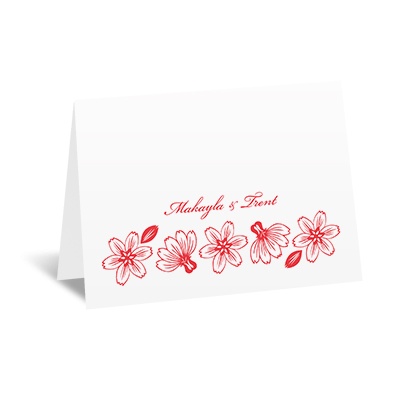 Modern Cherry Blossoms - Note Card and Envelope