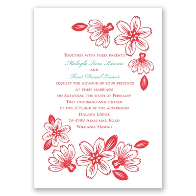 Modern Cherry Blossoms - Invitation