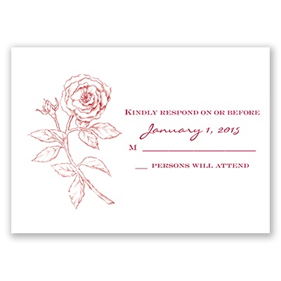 Classic Rose - Response Card and Envelope