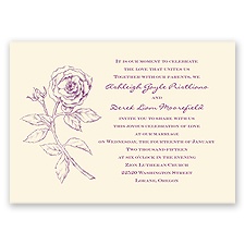 Classic Rose - Ecru - Invitation