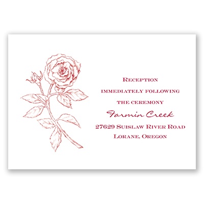 Classic Rose - Reception Card