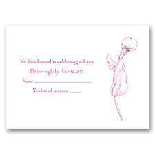 Classic Calla Lily - Response Card and Envelope