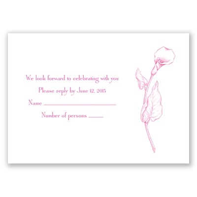 Classic Calla Lily - Response Card and Envelope