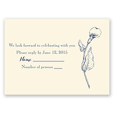 Classic Calla Lily - Ecru - Response Card