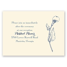 Classic Calla Lily - Ecru - Reception Card