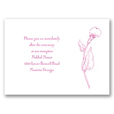 Classic Calla Lily - Reception Card