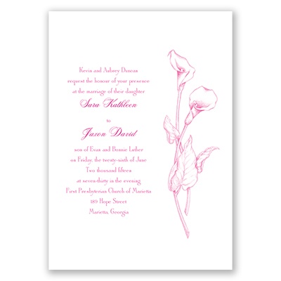 Classic Calla Lily - Invitation