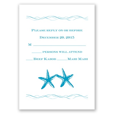 Sweet Starfish - Response Card and Envelope