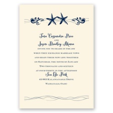 Sweet Starfish - Ecru - Invitation
