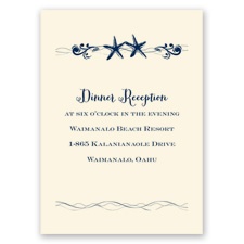 Sweet Starfish - Ecru - Reception Card